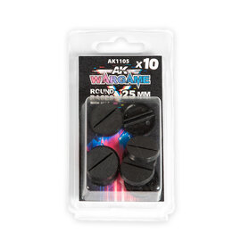 AK Interactive AK Interactive - Round Base with Lip 25mm - 10 Units