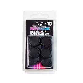 AK Interactive AK Interactive - Hollow Bases 25mm - 10 Units
