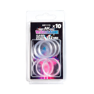 AK Interactive Clear Hollow Bases 32mm - 10 Units