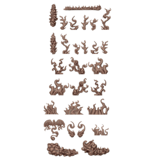 AK Interactive Basing Bits - Flame Spell