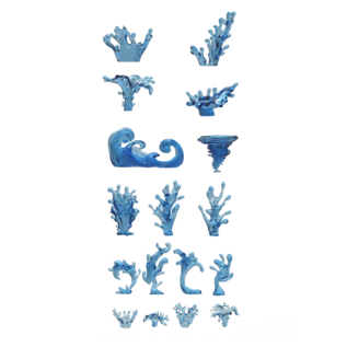 AK Interactive Basing Bits - Flame Spell - Special Effects - Water FX