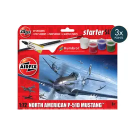 Airfix Airfix - Starter Set - North American P-51D Mustang - 1:72