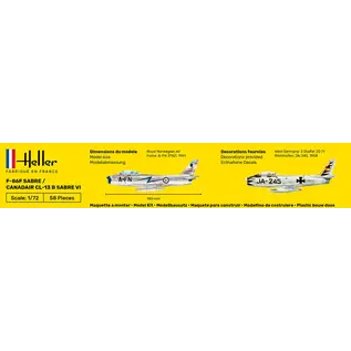 Heller Starter Kit - North American F-86F / Canadair CL.13 Sabre - 1:72