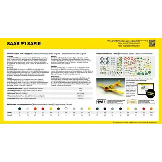 Heller Starter Kit - Saab 91 Safir - 1:72