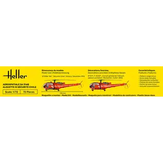 Heller Starter Kit - Aerospatiale SA.316B Alouette III Sécurité Civile - 1:72