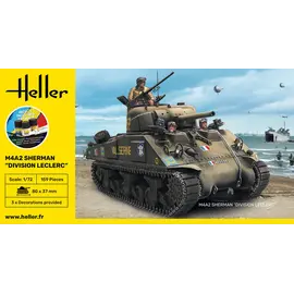 Heller Heller - Starter Kit - M4A2 Sherman "Division Leclerc" - 1:72
