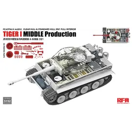Ryefield Model RFM - Pz.Kpfw. VI Tiger I Mid Production - Clear Hull / Full Interior - 1:35