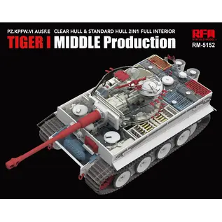 Ryefield Model Pz.Kpfw. VI Tiger I Mid Production - Clear Hull / Full Interior - 1:35