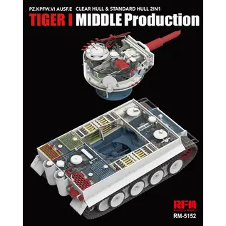 Ryefield Model Pz.Kpfw. VI Tiger I Mid Production - Clear Hull / Full Interior - 1:35