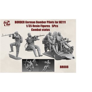 Border Model German Bomber Pilots for He 111 (5pcs) Combat Status - 1:35