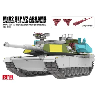 Ryefield Model M1A2 SEP V2 w/Trophy APS & Crows LP & workable tracks - 1:35