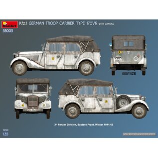 MiniArt Kfz.1 - German Troop Carrier Type 170VK with Canvas - 1:35