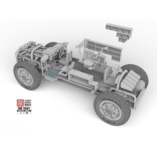 Lanmo Model Internal Structure Kit - Autoblindo AB40, AB41, AB43 Italian Armored Car - 1:35