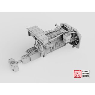 Lanmo Model Internal Structure Kit - Autoblindo AB40, AB41, AB43 Italian Armored Car - 1:35