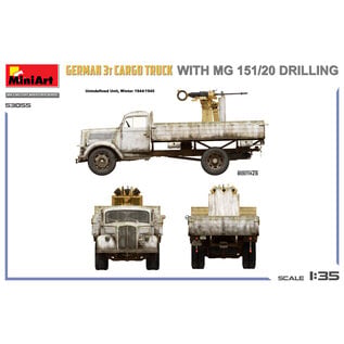 MiniArt German 3t Cargo Truck with MG 151/20 Drilling - 1:35