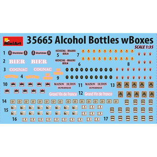 MiniArt Alcohol Bottles w/Boxes - 1:35