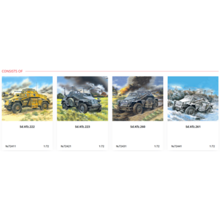 ICM Wehrmacht Light Armored Vehicles - Set - 1:72