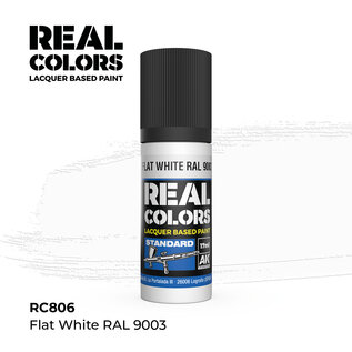 AK Interactive Real Colors - RC806 Flat White RAL 9003