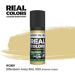 AK Interactive Real Colors - RC851 Elfenbein-Ivory RAL 1001 (Interior Color)