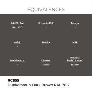 AK Interactive Real Colors - RC855 Dunkelbraun - Dark Brown RAL 7017