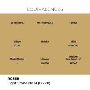 AK Interactive Real Colors - RC868 Light Stone No.61 (BS381)