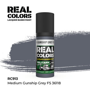 AK Interactive Real Colors Air - RC913 Medium Gunship Grey FS 36118