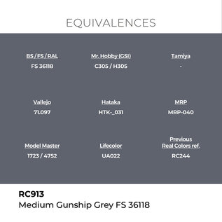 AK Interactive Real Colors Air - RC913 Medium Gunship Grey FS 36118