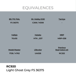 AK Interactive Real Colors Air - RC920 Light Ghost Grey  FS 36375
