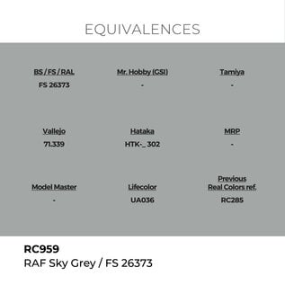 AK Interactive Real Colors Air - RC959 RAF Sky Grey / FS 26373