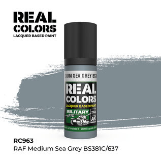 AK Interactive Real Colors Air - RC963 RAF Medium Sea Grey BS381C/637