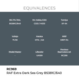 AK Interactive Real Colors Air - RC969 RAF Extra Dark Sea Grey BS381C/640