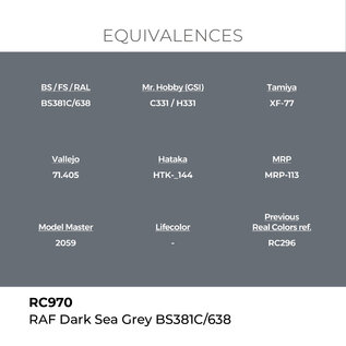 AK Interactive Real Colors Air - RC970 RAF Dark Sea Grey BS381C/638