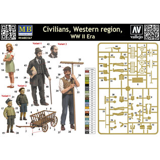 Master Box Civilians - Western Region, WWII Era - 1:35
