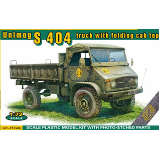 ACE Model Unimog S 404 truck with folding cab top - 1:72