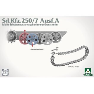 TAKOM Sd.Kfz. 250/7 Ausf. A leichter Schützenpanzerwagen schwerer Granatwerfer - 1:35