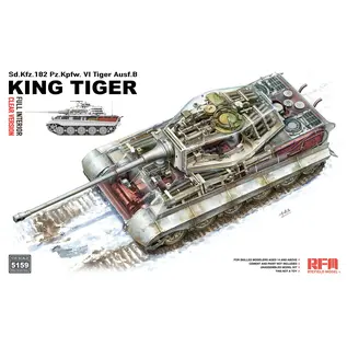 Ryefield Model Sd.Kfz. 182 Pz.Kpfw. VI Tiger Ausf. B King Tiger Full Interior / Clear Version - 1:35