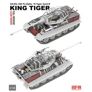 Ryefield Model Sd.Kfz. 182 Pz.Kpfw. VI Tiger Ausf. B King Tiger Full Interior / Clear Version - 1:35