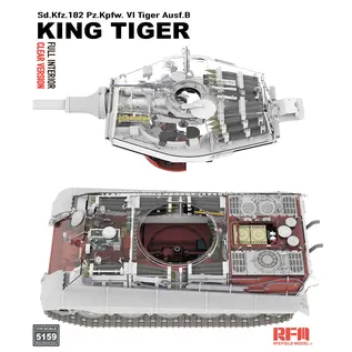 Ryefield Model Sd.Kfz. 182 Pz.Kpfw. VI Tiger Ausf. B King Tiger Full Interior / Clear Version - 1:35