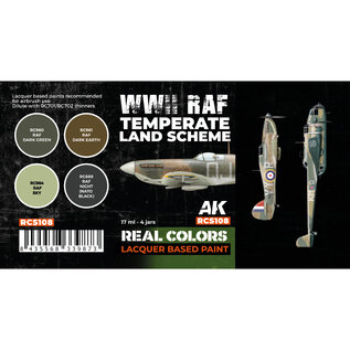AK Interactive Real Color Set - WWII RAF Temperate Land Scheme