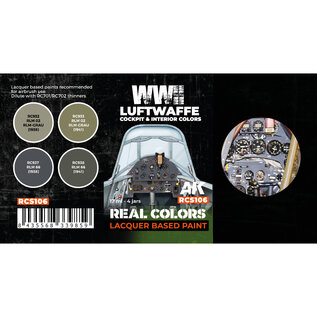 AK Interactive Real Color Set - WWII Luftwaffe Cockpit & Interior Colors