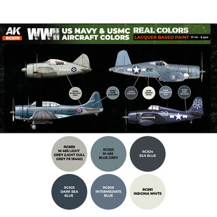 AK Interactive Real Color Set - WWII US Navy & USMC Aircraft Colors