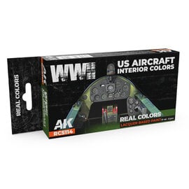 AK Interactive AK Interactive - Real Color Set - WWII US Aircraft Interior Colors