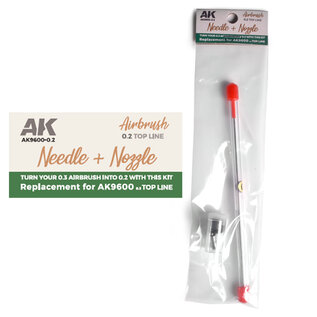 AK Interactive Needle & Nozzle 0,2mm Replacement for AK9600 TopLine