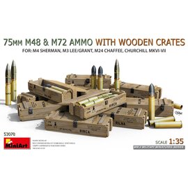 MiniArt MiniArt - 75mm M48 & M72 Ammo w/Wooden Crates - 1:35