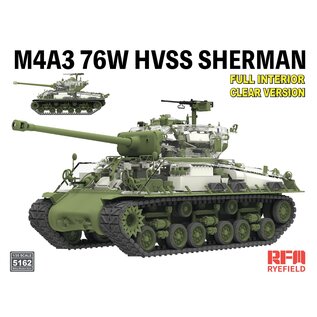 Ryefield Model M4A3 76W HVSS Sherman late - Full interior Clear Version - 1:35