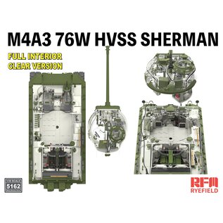 Ryefield Model M4A3 76W HVSS Sherman late - Full interior Clear Version - 1:35