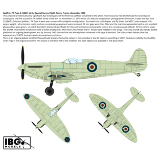 IBG Models Supermarine Spitfire PR Type A/B/E - 1:72