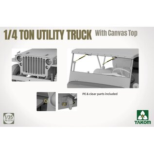 TAKOM 1/4 Ton Utility Truck with Canvas Top - 1:35