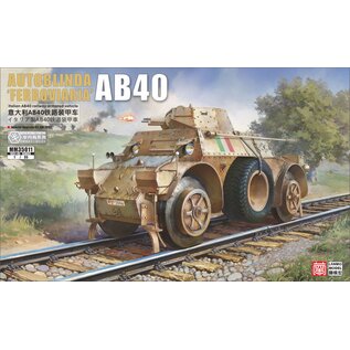 Lanmo Model Autoblindo AB40 "Ferroviaria" - Italian railway armored vehicle - 1:35