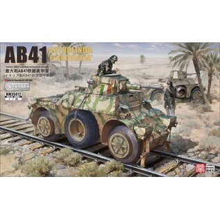 Lanmo Model Autoblindo AB41 "Ferroviaria" - Italian railway armored vehicle - 1:35
